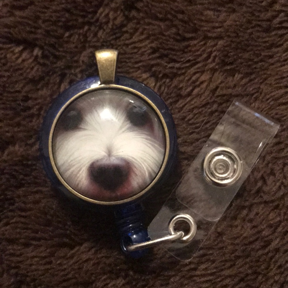 Big nose dog badge reel or necklace